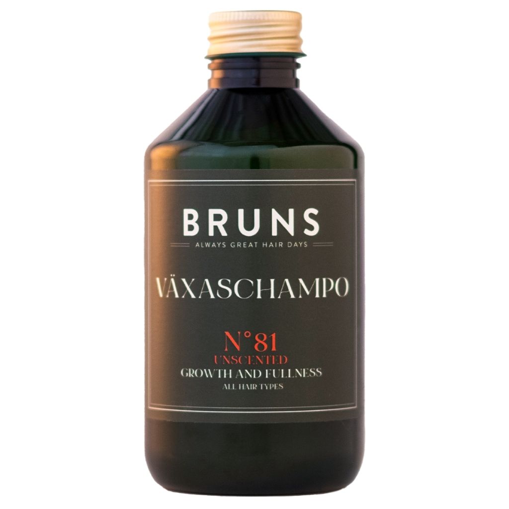 BRUNS Products 81a Unscented Growth Shampoo Hiusten kasvua edistävä hajusteeton shampoo 300ml