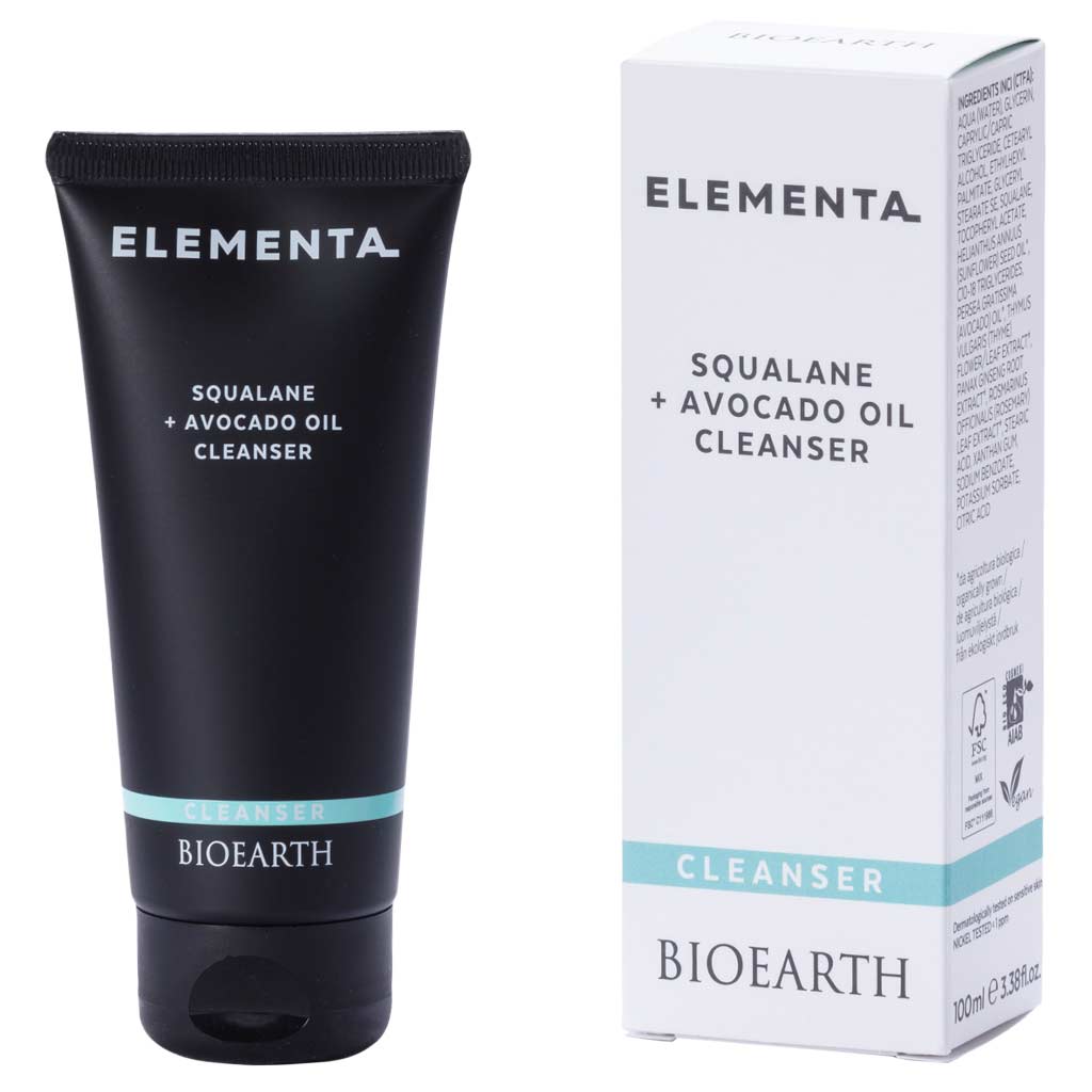 Bioearth Elementa Squalane + Avocado Oil Cleanser Kasvojenpuhdistusaine 100ml