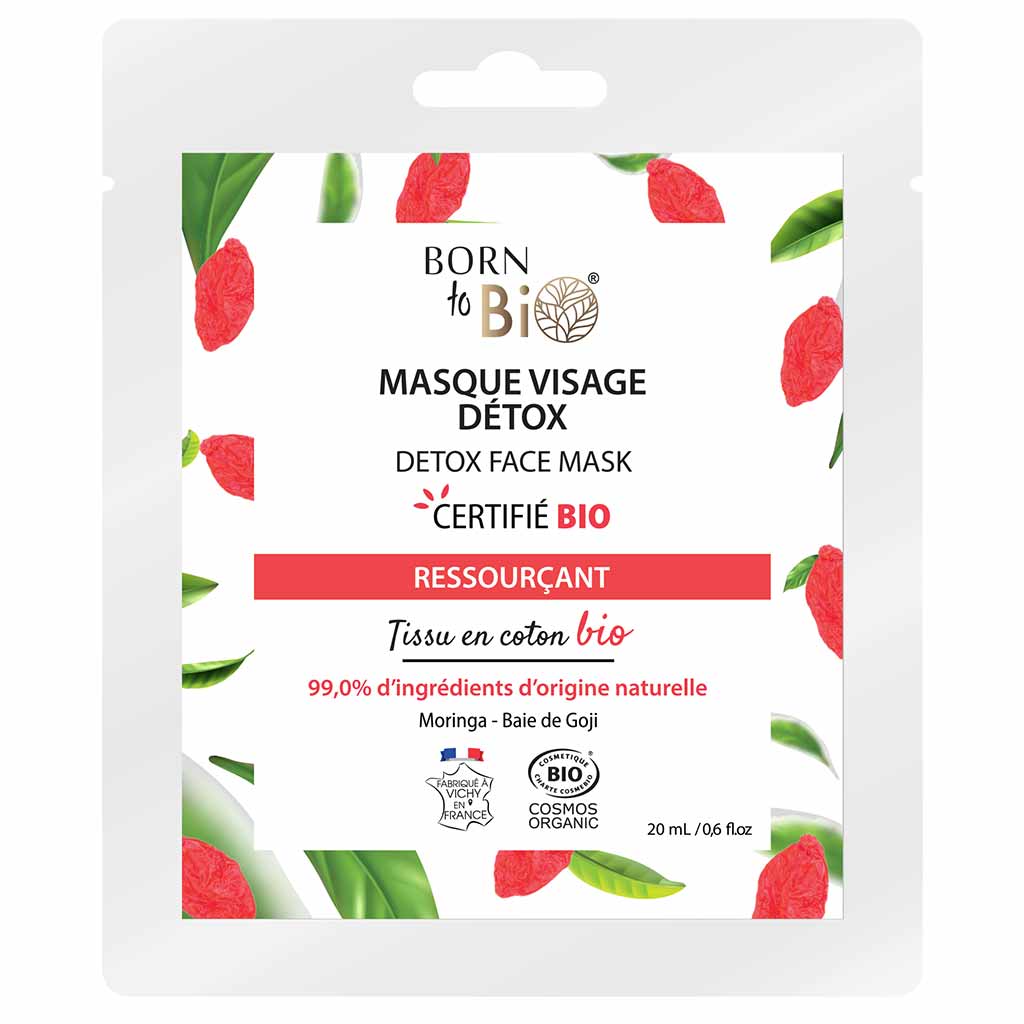 Born to Bio Detox Face Mask Syväpuhdistava Kangasnaamio 20ml