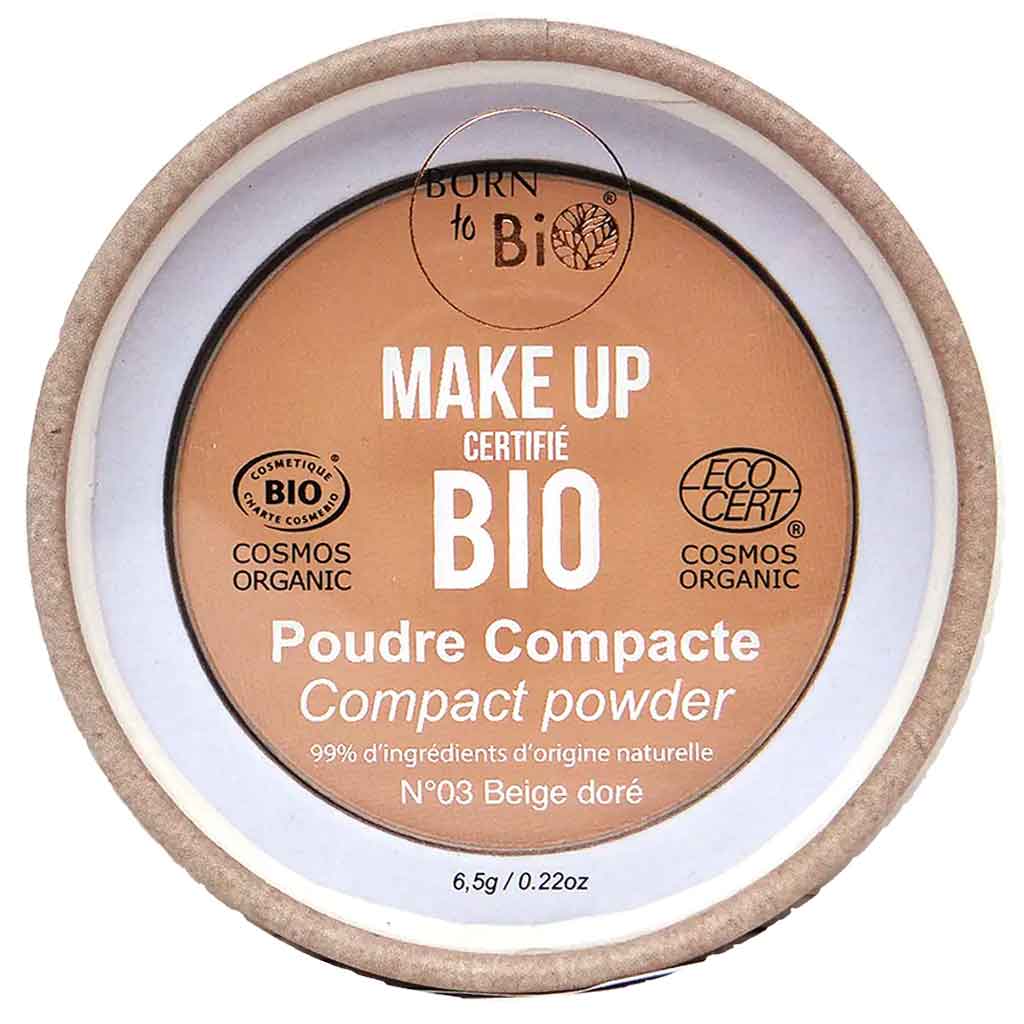 Born to Bio Organic Compact Powder Puuteri 6,5g - Beige Doré