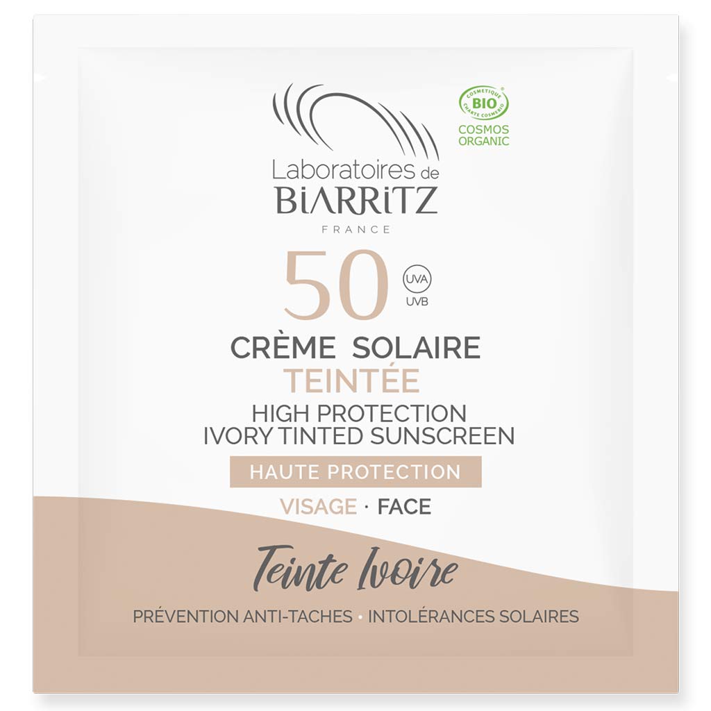 Alga Maris Sävyttävä Aurinkovoide kasvoille SPF50 Näyte - Ivory