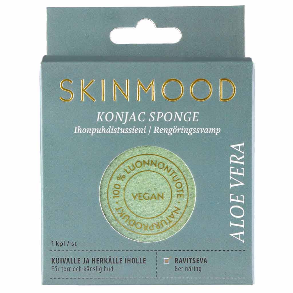 SkinMood Konjac Aloe kasvosieni kuivalle ja herkälle iholle
