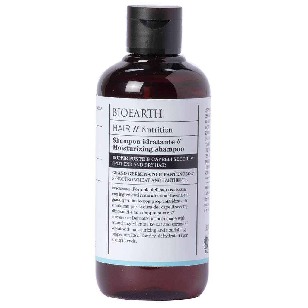 Bioearth HAIR 2.0 Moisturizing Shampoo Kosteuttava shampoo kuiville hiuksille 250ml