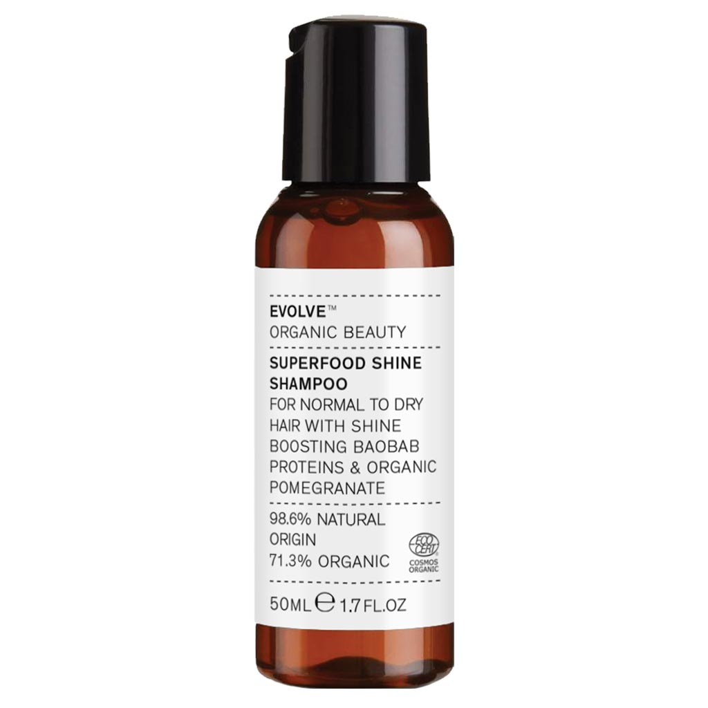 Evolve Organic Beauty Superfood Shine Shampoo 50ml Matkakoko
