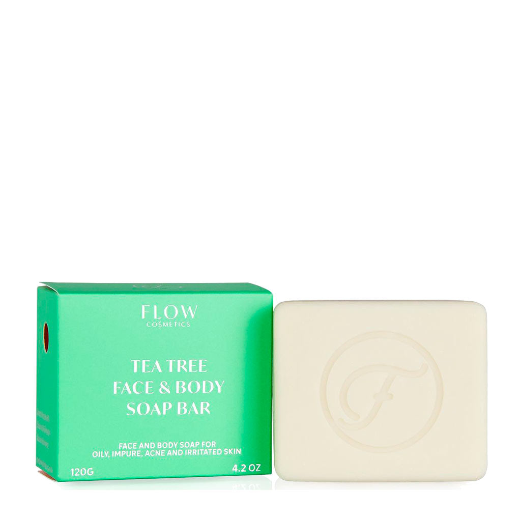 Flow Cosmetics Tea Tree Face & Body Soap Bar - Kasvo- ja vartalosaippua 120g