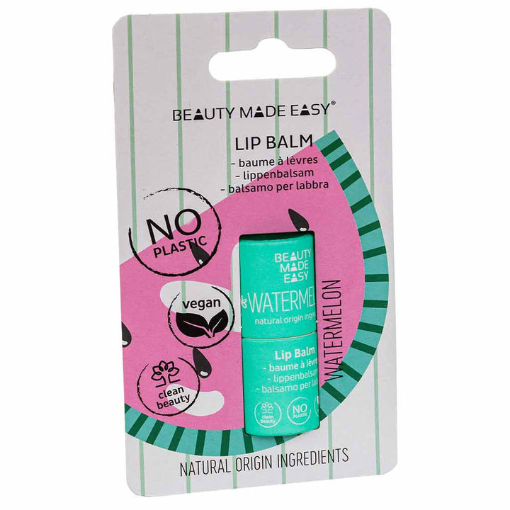 Beauty Made Easy Vegan Paper Tube Lip Balm Huulivoide Watermelon