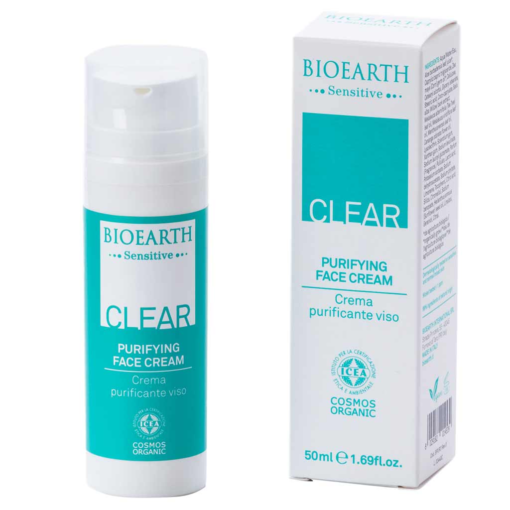 Bioearth Sensitive Clear Purifying Face Cream Kasvovoide 50ml