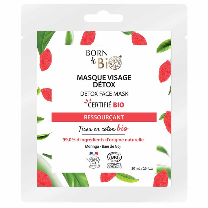 Born to Bio Detox Face Mask Syväpuhdistava Kangasnaamio 20ml