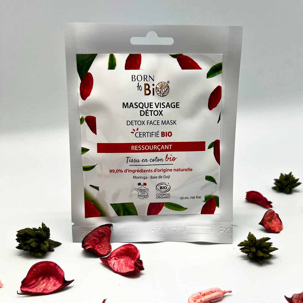 Born to Bio Detox Face Mask Syväpuhdistava Kangasnaamio 20ml