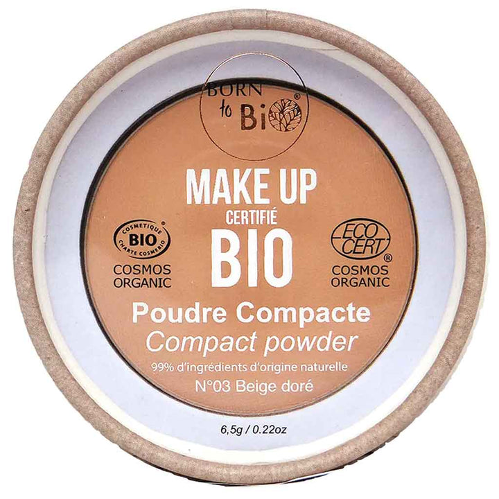 Born to Bio Organic Compact Powder Puuteri 6,5g - Beige Doré
