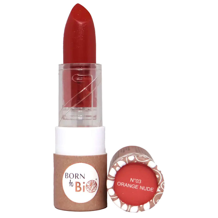 Born to Bio Organic Matt Lipstick  - Mattahuulipuna 3,5g - Orange Nude