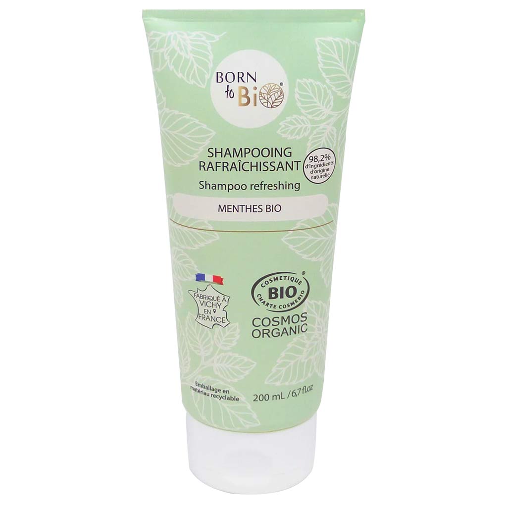 Born to Bio Refreshing Shampoo Rasvoittuville hiuksille 200ml