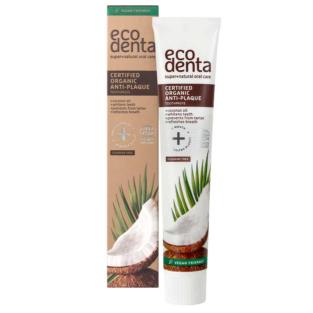 Outlet Ecodenta Anti-Plaque Toothpaste Luomu Kookoshammastahna