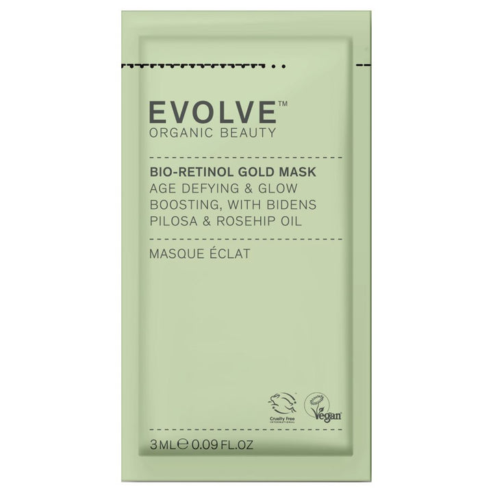 Evolve Organic Beauty Bio-Retinol Gold Mask Kasvonaamio 3ml Näyte