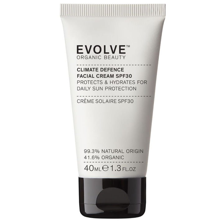 Evolve Organic Beauty Climate Defence SPF30 Cream Sävytön Kasvovoide 40ml