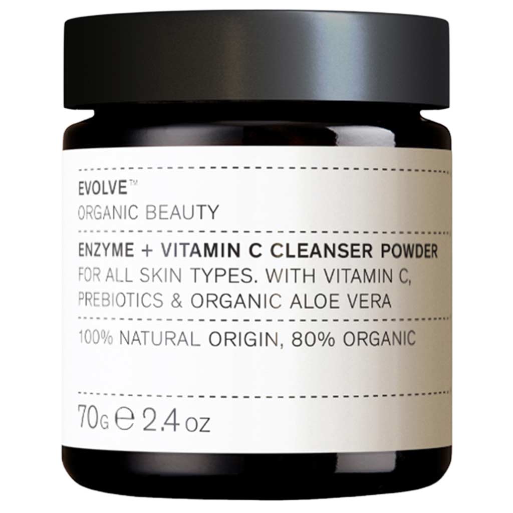 Evolve Organic Beauty Enzyme + Vitamin C Cleanser Powder Puhdistusjauhe kasvoille 70g