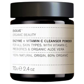 Evolve Organic Beauty Enzyme + Vitamin C Cleanser Powder Puhdistusjauhe kasvoille 70g