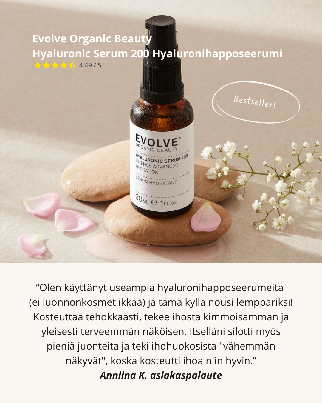 Evolve Organic Beauty Hyaluronihapposeerumi 30ml
