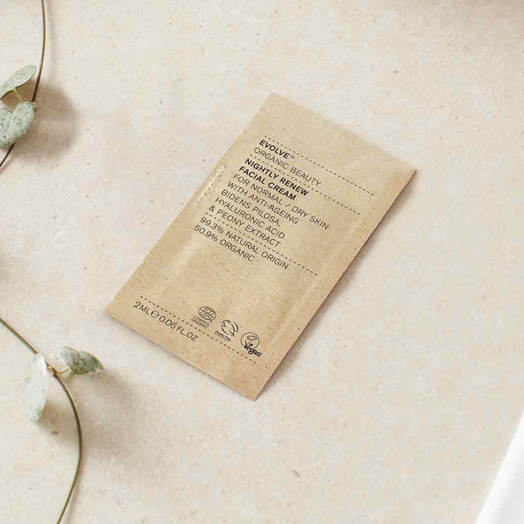 Evolve Organic Beauty Nightly Renew Facial Cream Uudistava Yövoide 2ml Näyte
