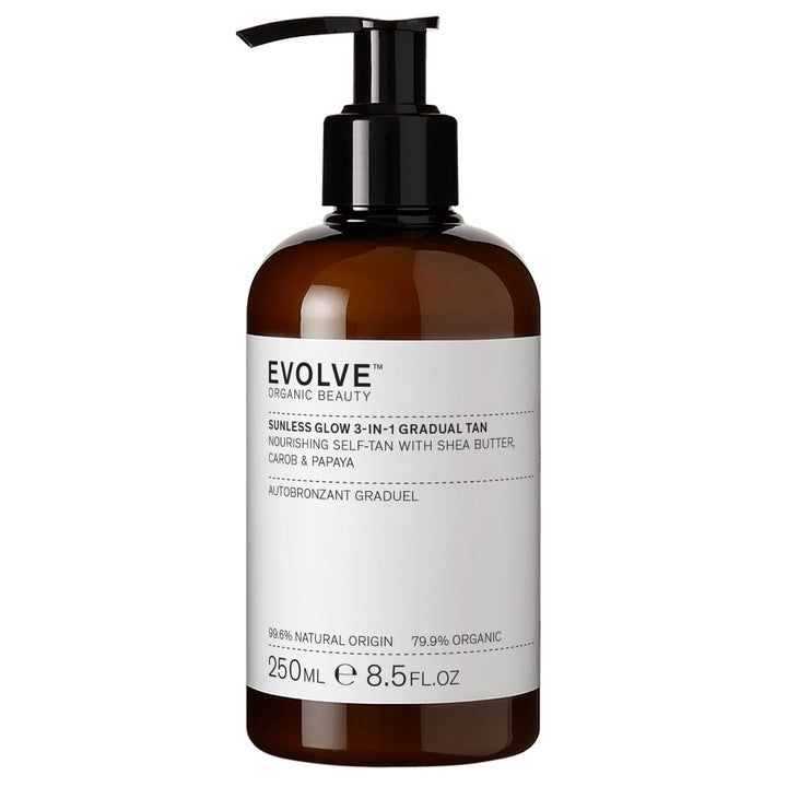 Evolve Organic Beauty Sunless Glow Kevyesti itseruskettava vartalovoide 250ml