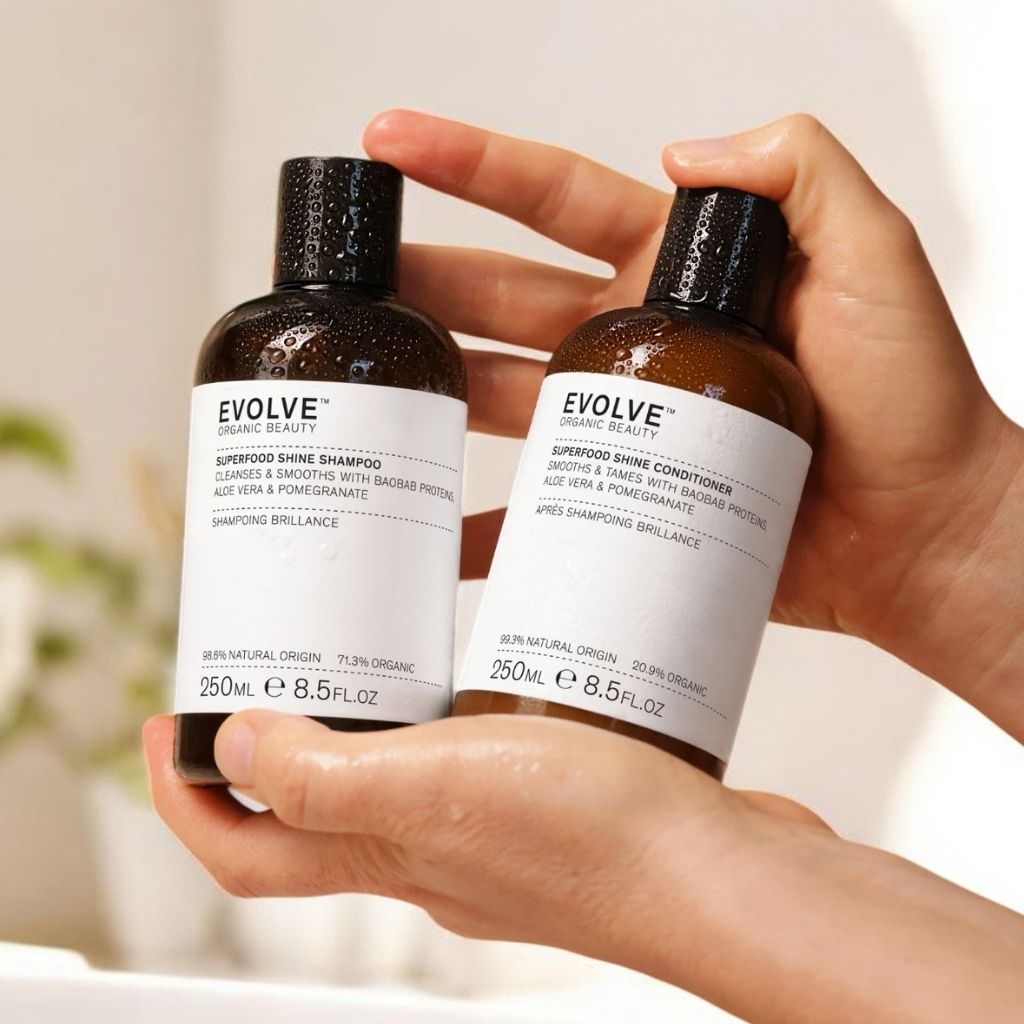 Evolve Organic Beauty Superfood Shine Hoitoaine 250ml