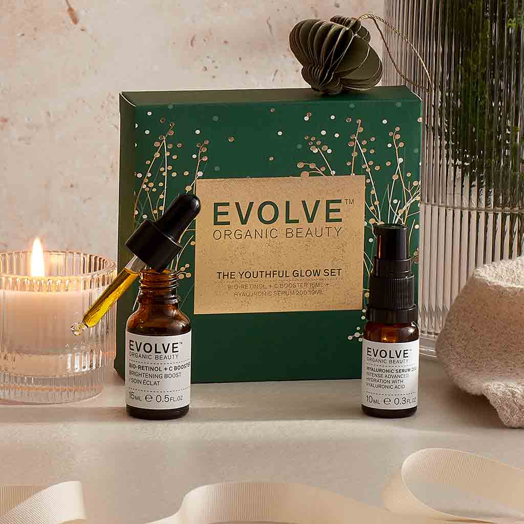 Evolve Organic Beauty The Youthful Glow Set Lahjapakkaus