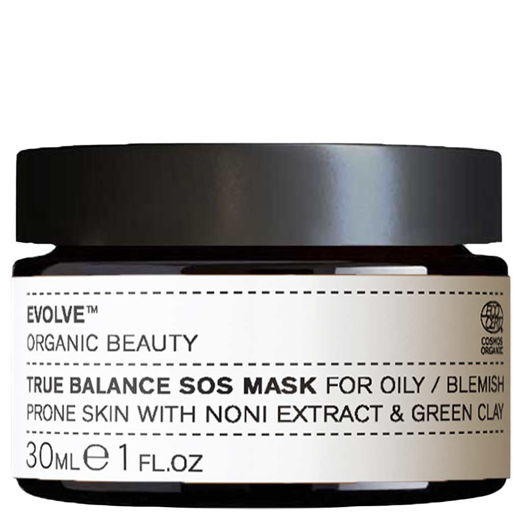 Evolve Organic Beauty True Balance SOS Mask Tasapainottava Kasvonaamio 30ml matkakoko