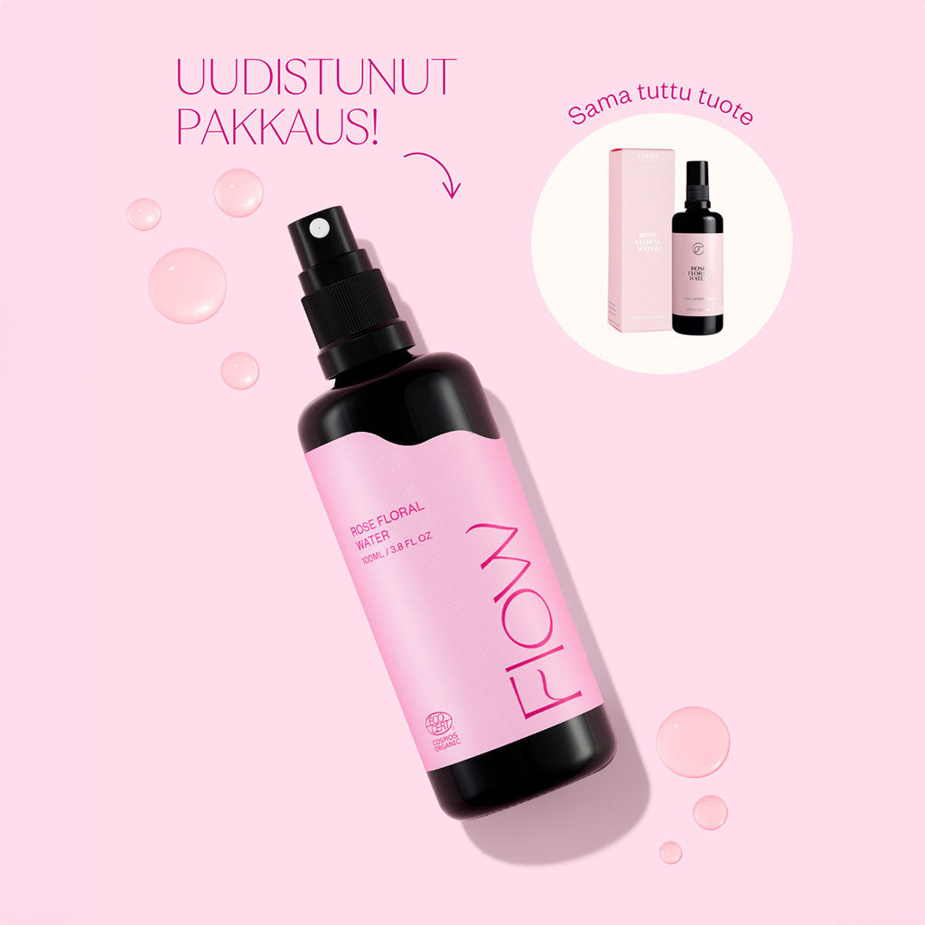 Flow Cosmetics Rose Floral Water Ylellinen klassikko kasvovesi 100ml