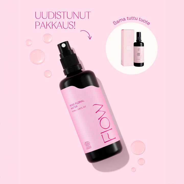 Flow Cosmetics Rose Floral Water Ylellinen klassikko kasvovesi 100ml