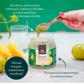 Foodin Green Superfood Viherjauhe Fresh Lemon-Lime 120g