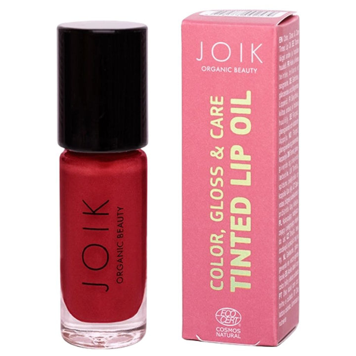 JOIK Organic Colour, Gloss &amp; Care Lip Oil Sävyttävä Huuliöljy 4,5ml - 04 Ruby Red