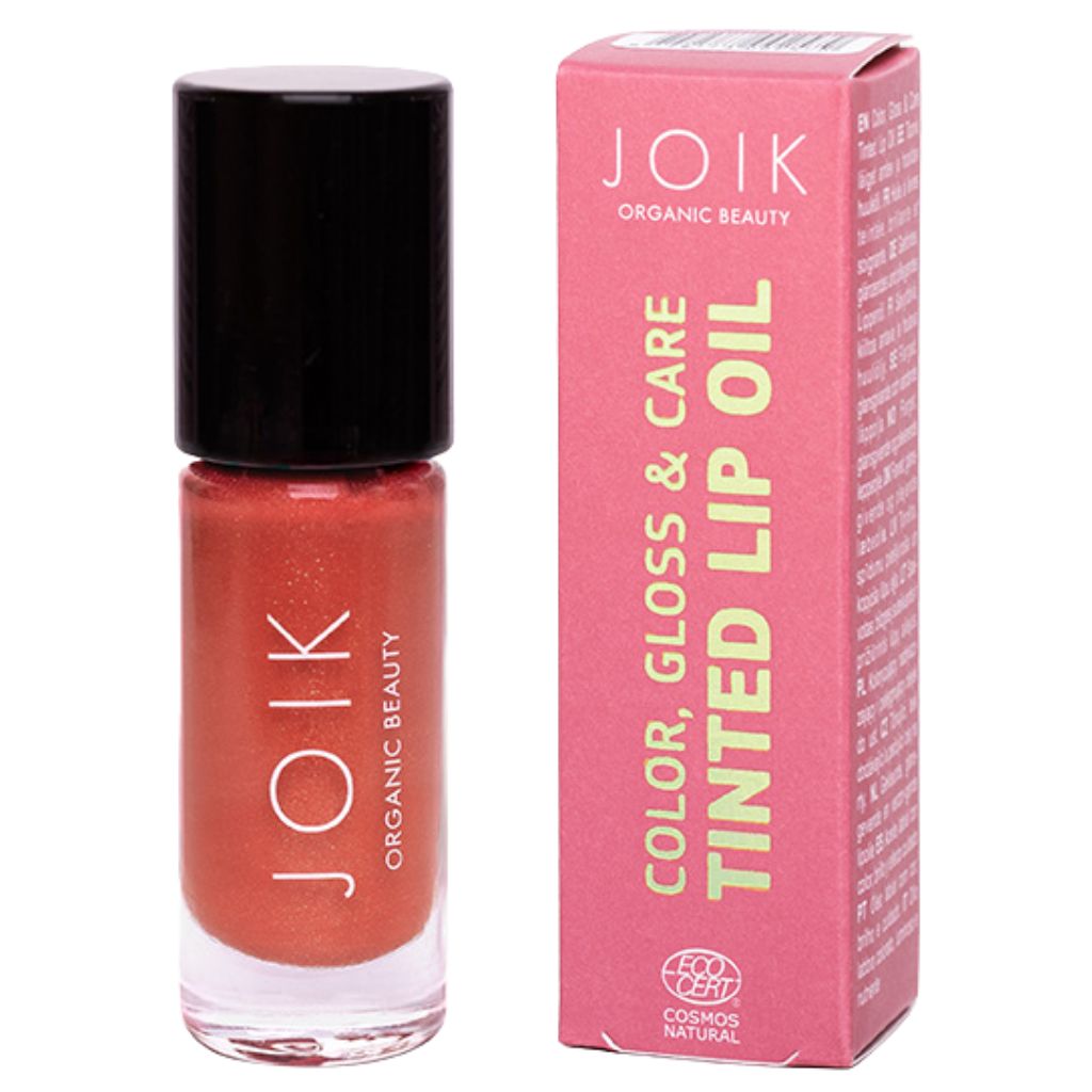 JOIK Organic Colour, Gloss &amp; Care Lip Oil Sävyttävä Huuliöljy 4,5ml - 08 Peachy Coral