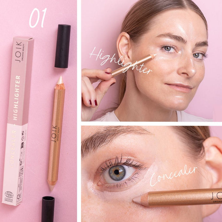 JOIK Organic Beauty Dual-Ended Highlighter and Concealer Stick 01
