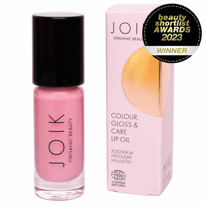 JOIK Organic Colour, Gloss & Care Lip Oil Sävyttävä Huuliöljy 4,5ml - 01 Pastel Pink