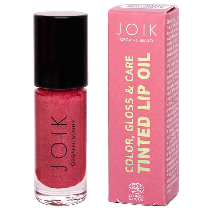 JOIK Organic Colour, Gloss & Care Lip Oil Sävyttävä Huuliöljy 4,5ml - 02 Raspberry Sorbet