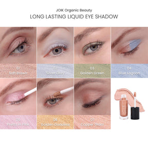 JOIK Organic Long Lasting Liquid Eye Shadow Nestemäinen Luomiväri - 04 Blue Lagoon