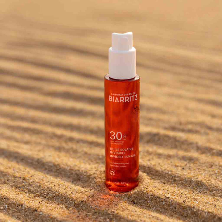 Laboratoires de Biarritz Suncare Invisible Oil Aurinkosuojaöljy SPF30 125ml