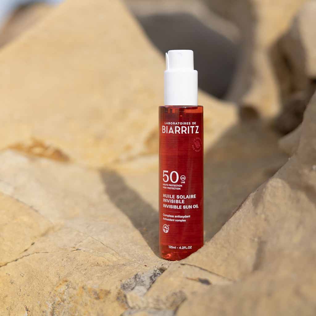 Laboratoires de Biarritz Suncare Invisible Oil Aurinkosuojaöljy SPF50 125ml