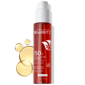 Laboratoires de Biarritz Suncare Invisible Oil Aurinkosuojaöljy SPF50 125ml
