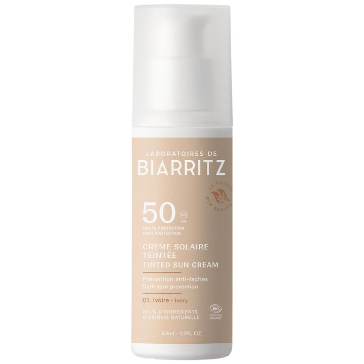 Laboratoires de Biarritz Sävyttävä aurinkovoide kasvoille SPF50 50ml Ivory