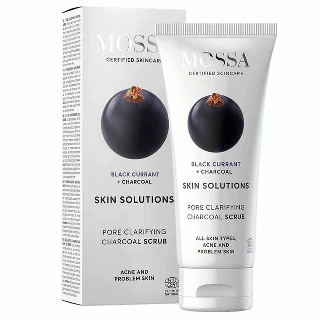 Mossa Skin Solutions Pore Clarifying Charcoal Scrub Voidemainen kuorinta 60ml