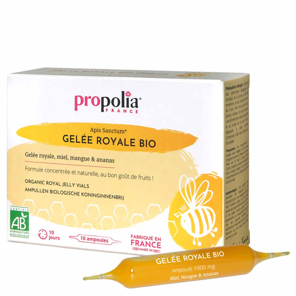 Propolia Organic Royal Jelly Kuningatashyytelö Luomu Lasiampulli 10 kpl, Ravintolisä
