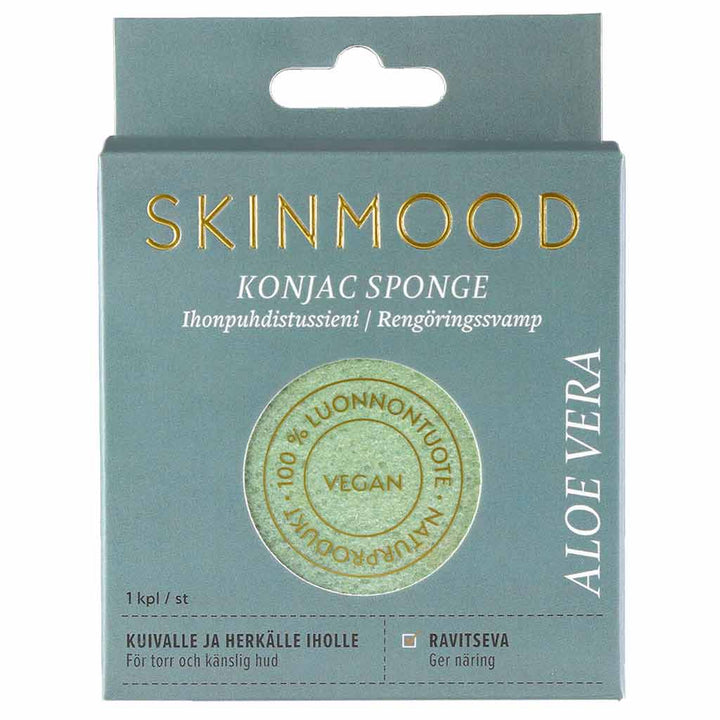 SkinMood Konjac Aloe kasvosieni kuivalle ja herkälle iholle