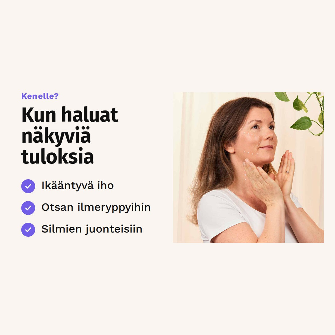 Evolve Organic Beauty Age Defying Lifting Serum 30ml. Kenelle? Kun haluat näkyviä tuloksia: ikääntyvä iho, otsan ilmeryppyihin, silmien juonteisiin.