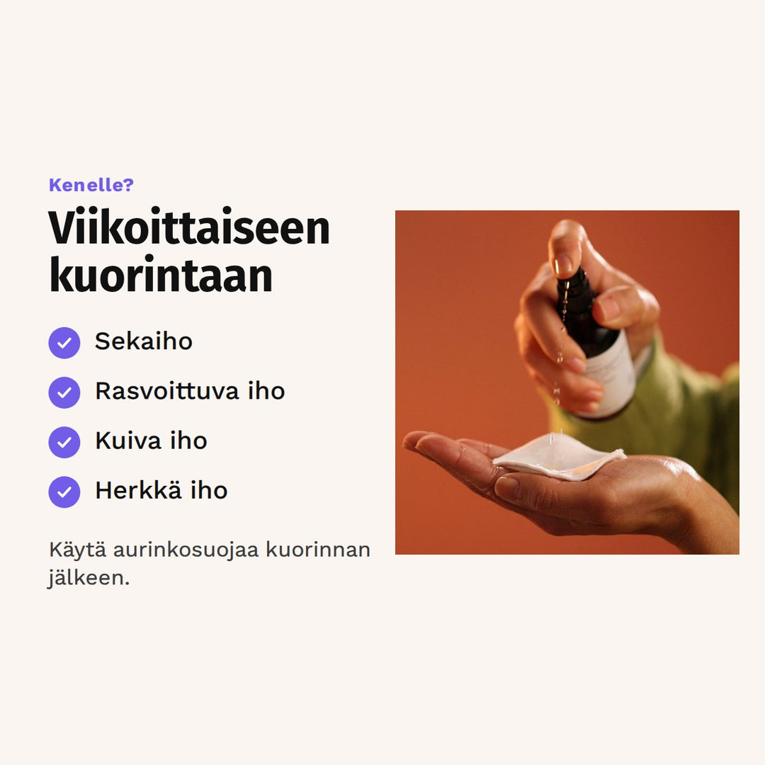 Evolve Liquid Radiance Glycolic Toner sopii: sekaiho, rasvoittuva iho, kuiva iho ja herkkä iho.