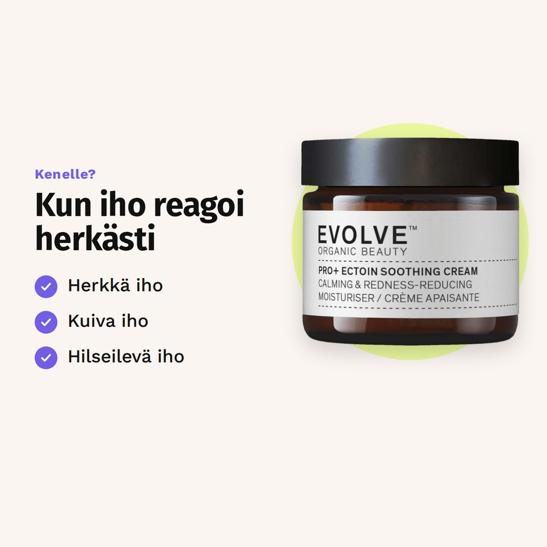 Evolve Pro+ Ectoin Soothing Cream 60 ml sopii: herkkä iho, kuiva iho ja hilseilevä iho.