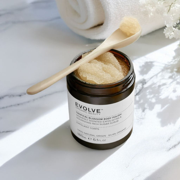 Evolve Organic Beauty Tropical Blossom Body Polish Sokerikuorintavoide 180ml