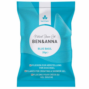 Ben & Anna Shower Gel Flakes Suihkugeelihiutaleet Blue Basil 2x20g