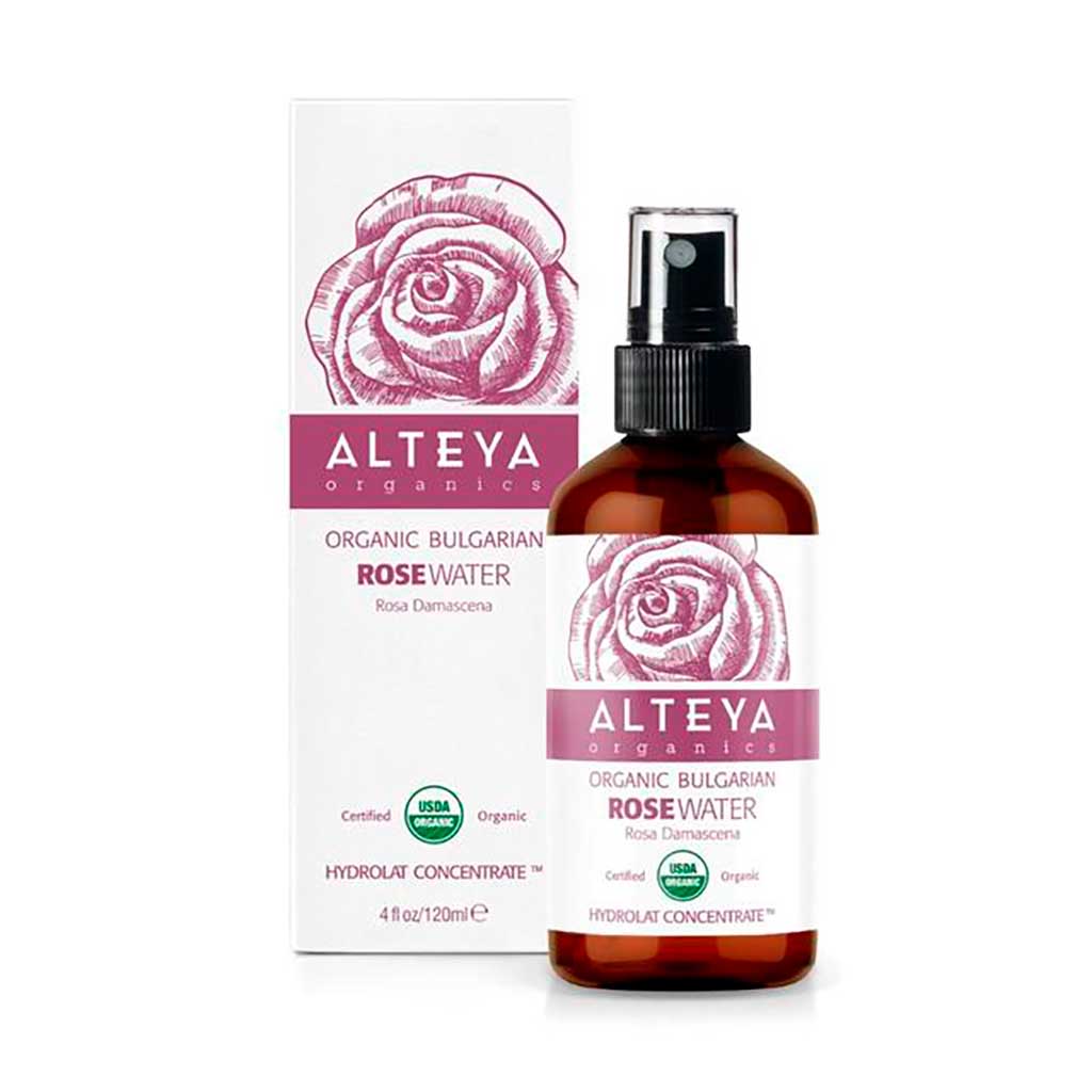 Alteya Organics Ruusuvesi lasisuihkepullossa 120ml