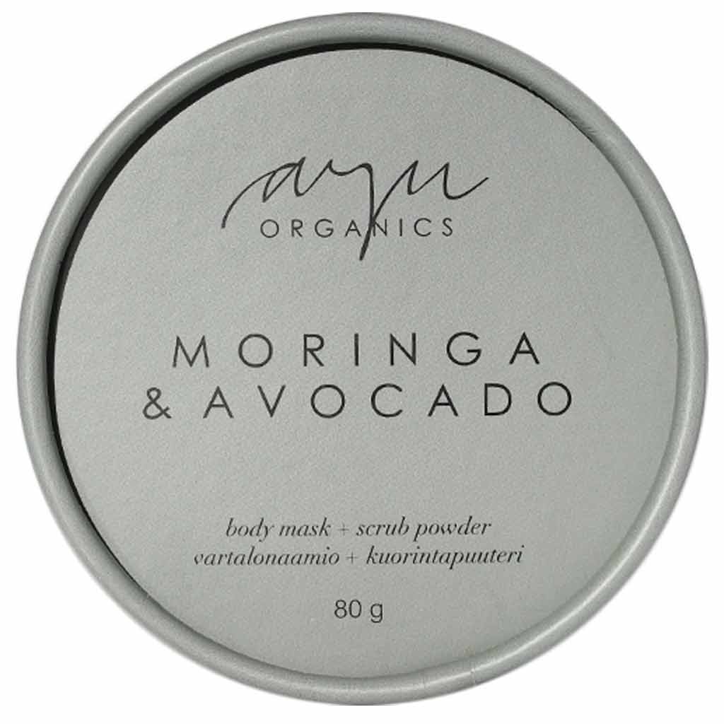 AYU Organics Moringa & Avocado vartalonaamiopuuteri 80g
